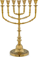35cm Antique Brass Menorah