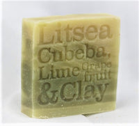 Litsea Cubeba, Lime, Grapefruit & French Green Clay Natural Soap 100g