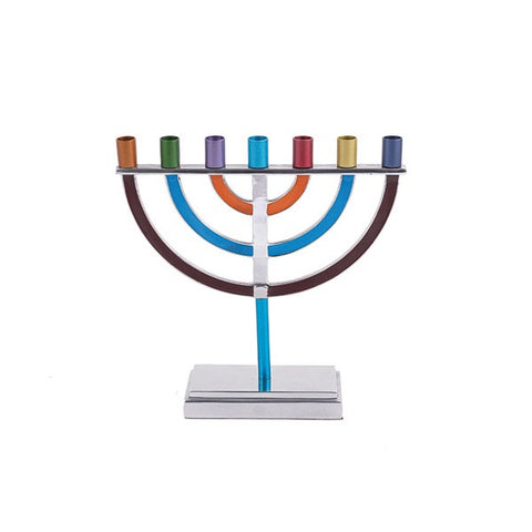 Multicolour Menorah 7 Branches - Small Classic